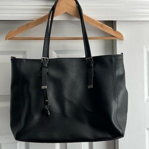 GUNAS New York vegan leather black large tote hand bag